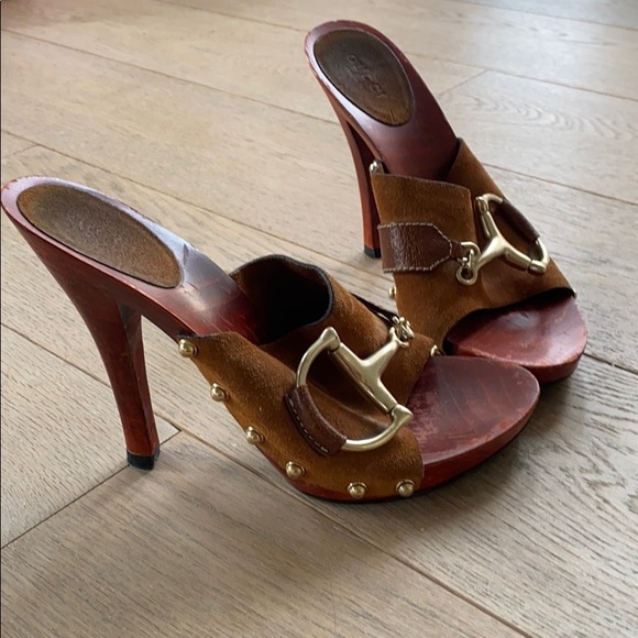 Gucci Shoes - Gucci wooden platform sandals size 6 US